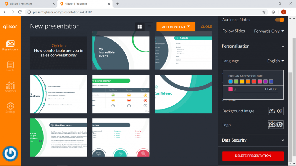 Review: Glisser online interactive presentations | BrightCarbon