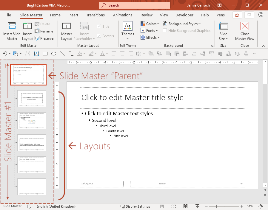how does slide master work in powerpoint for mac