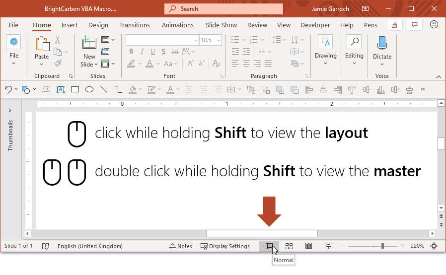 create a master slide in powerpoint for mac