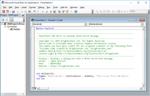 How To Use VBA In PowerPoint: A Beginner's Guide | BrightCarbon