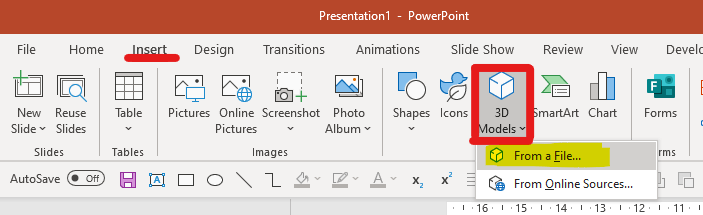 Fatto Tragedia Revisione Insert 3d Model In Powerpoint Cibo Iniziativa 