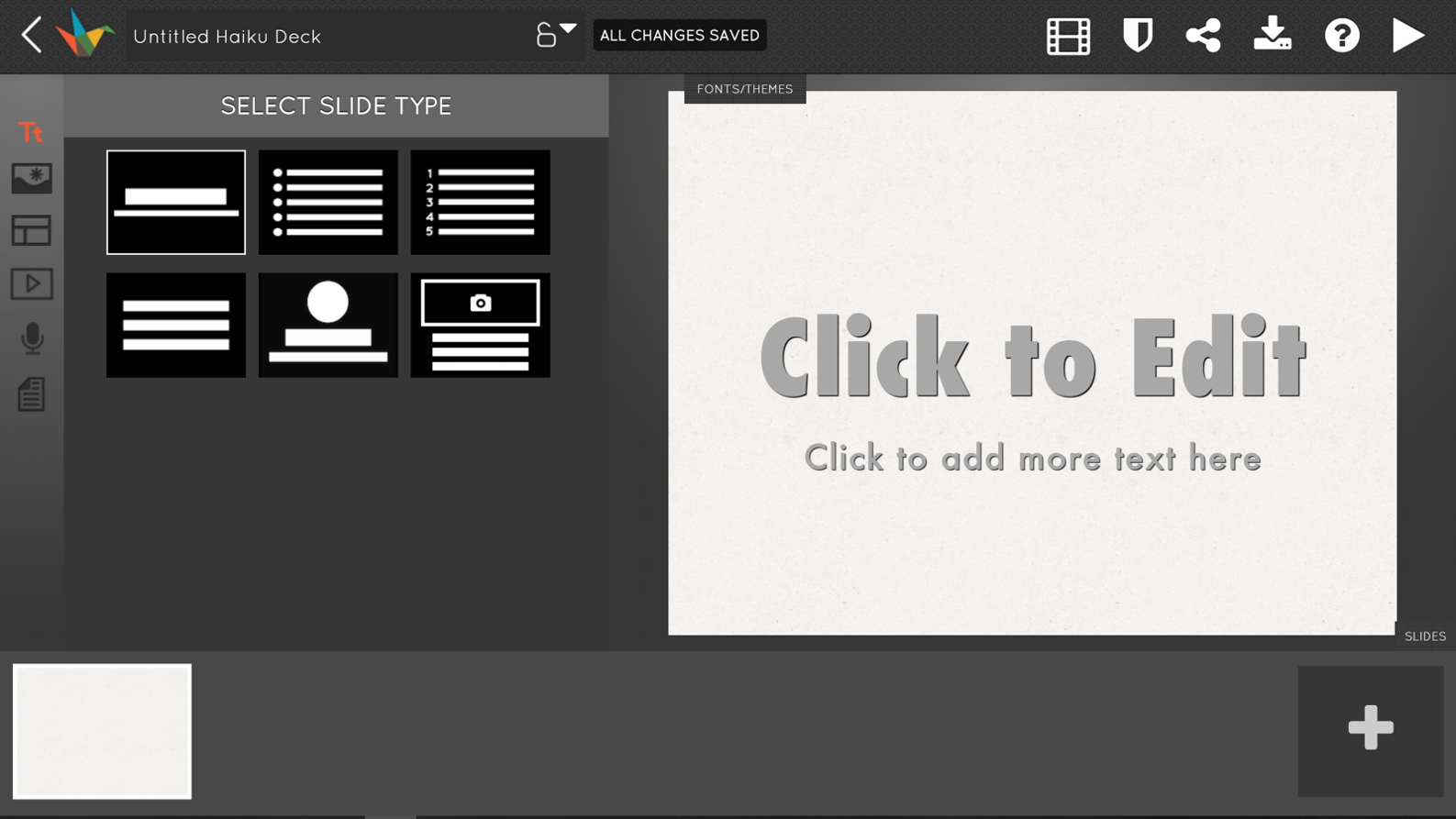 PowerPoint alternative Haiku Deck screenshot