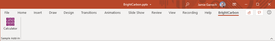 BrightCarbon's PowerPoint automation solutions test in the ribbon