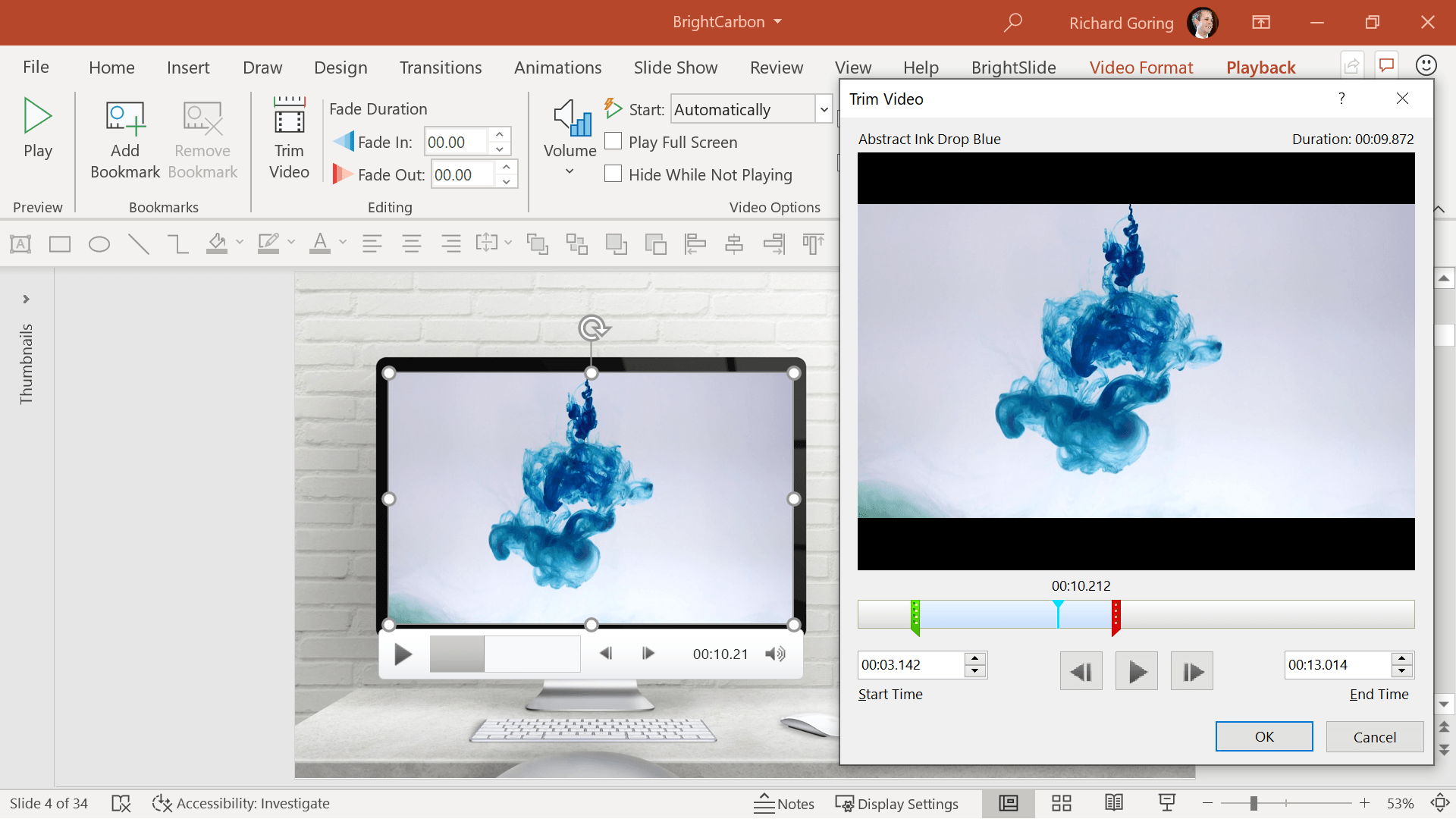how to crop a video in powerpoint