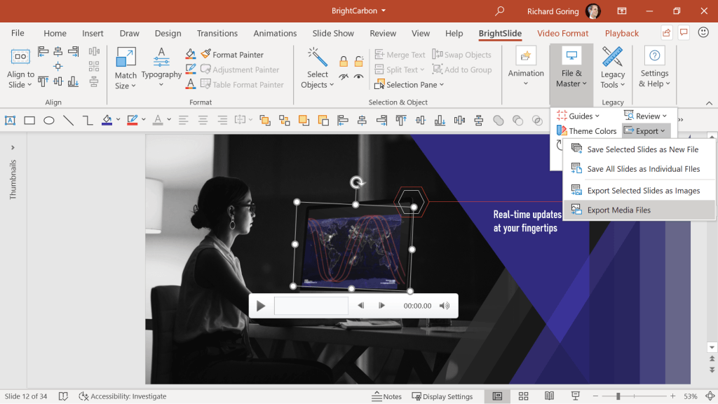 how to extract an embedded video from a powerpoint presentation