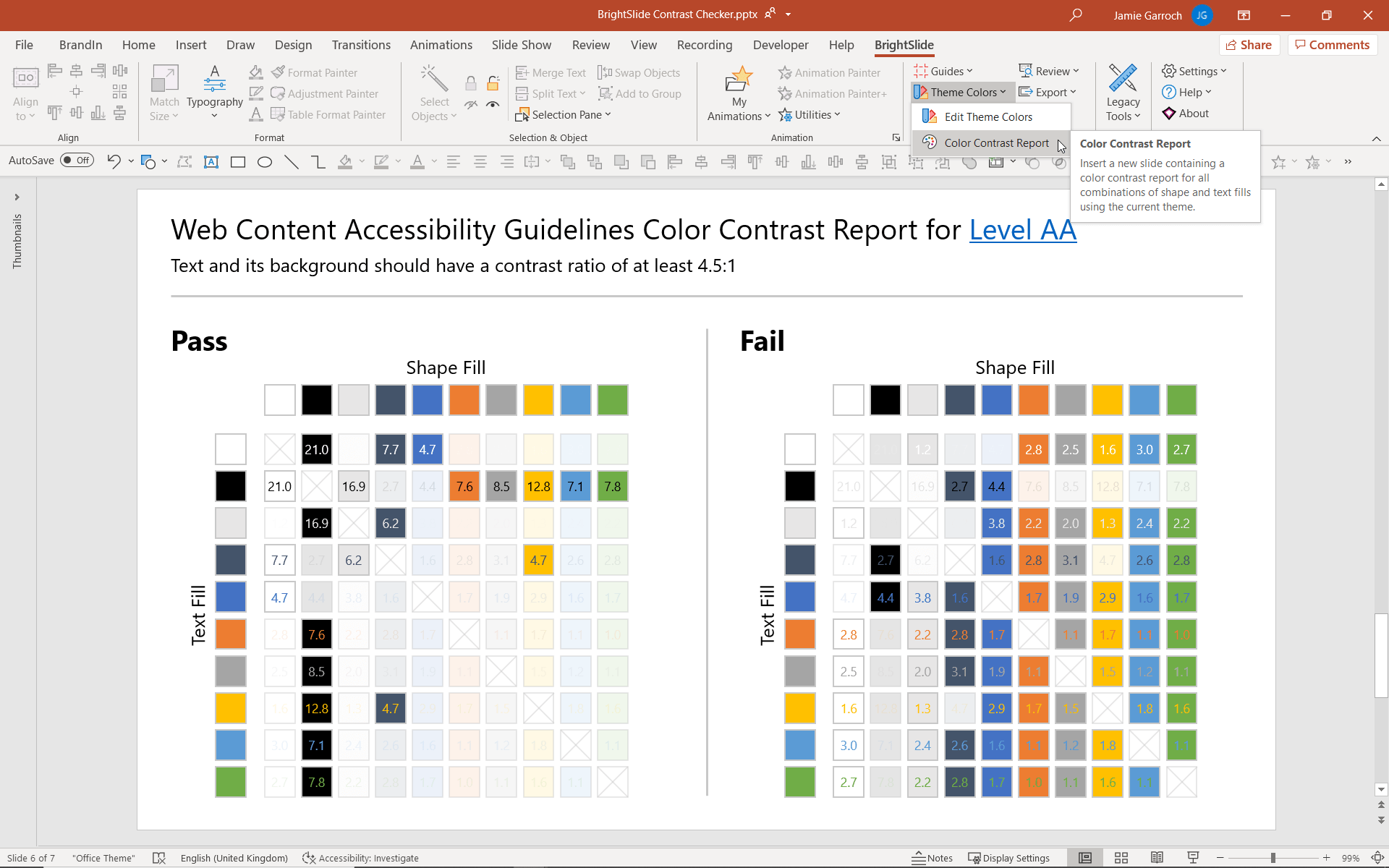 BrightSlide Color Contrast Checker - screenshot 3b