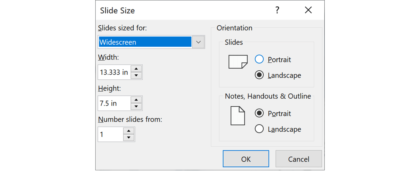 how to find out the size of a powerpoint slide