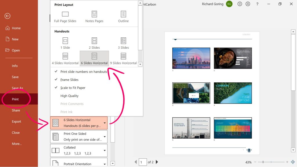 how-to-print-multiple-slides-on-one-page-brightcarbon